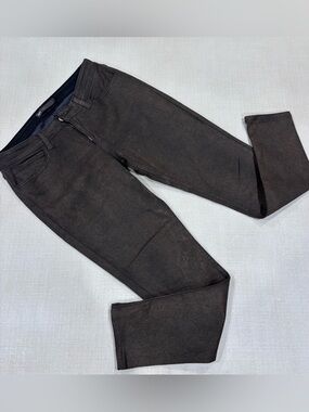 LEVIS Women’s Coated Chocolate Brown Gold Sparkly Jeans (32)